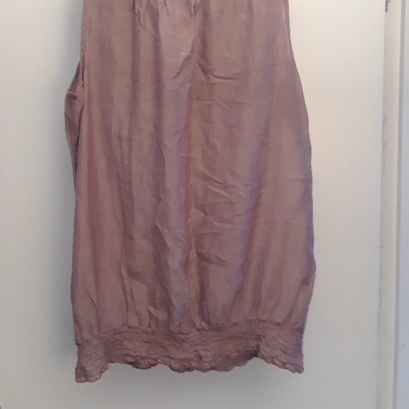 Size XL cotton silk pastel sleeveless top - Picture 4 of 7